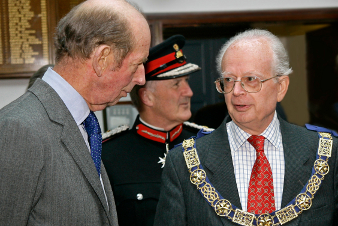 HRH the Duke of Kent with Richard Goddard, Provincial Grand Master